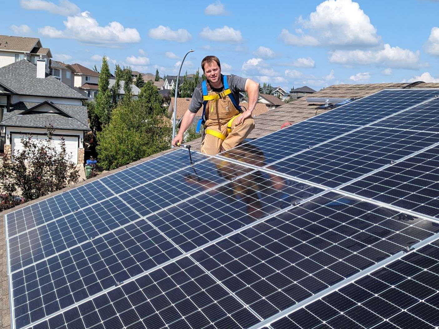 Solar energy experts installing solar systems in Blackie, AB.